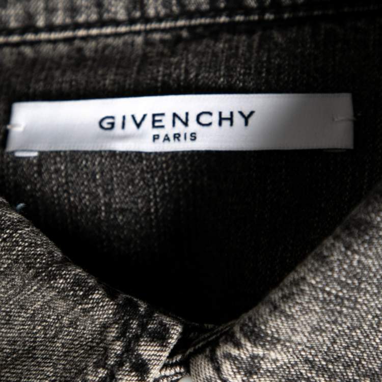 Pre Owned Givenchy Grey Denim Long Sleeve Shirt XXL