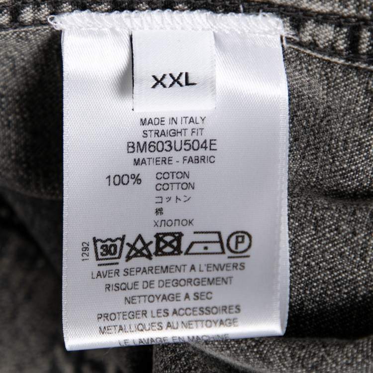 Pre Owned Givenchy Grey Denim Long Sleeve Shirt XXL