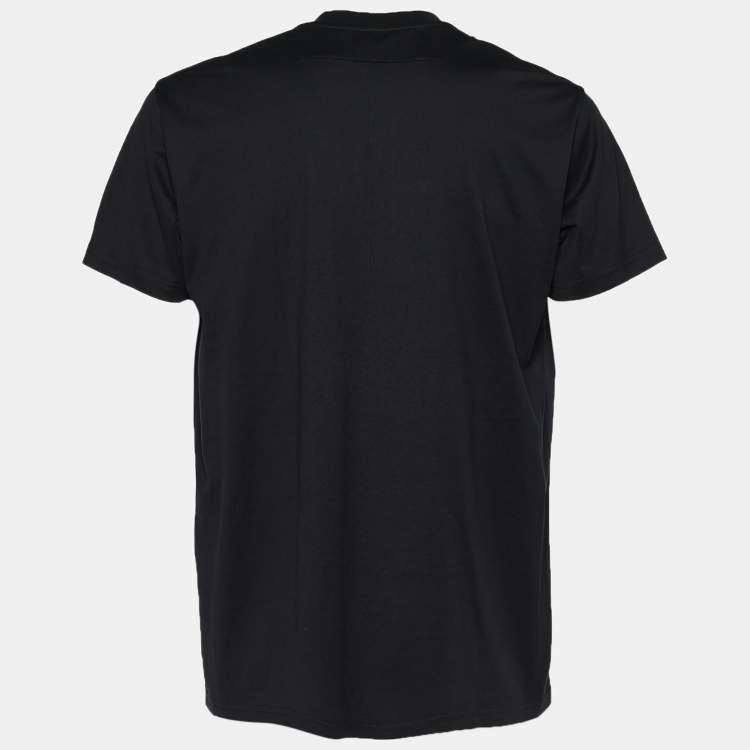 Pre Owned Givenchy Black Shark Print Cotton Knit Short Sleeve T-Shirt XXS