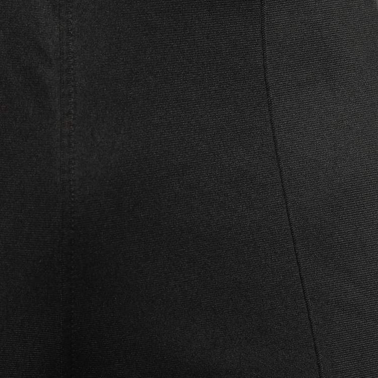Pre Owned Givenchy Black Synthetic Logo Print Drawstring Track Pants L