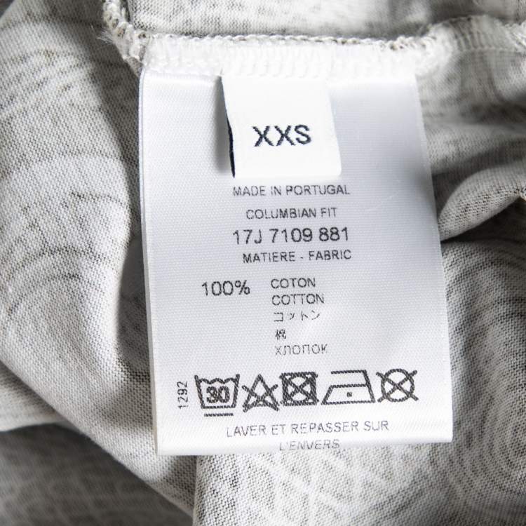 Pre Owned Givenchy White Printed Cotton Crew Neck T-Shirt XXS
