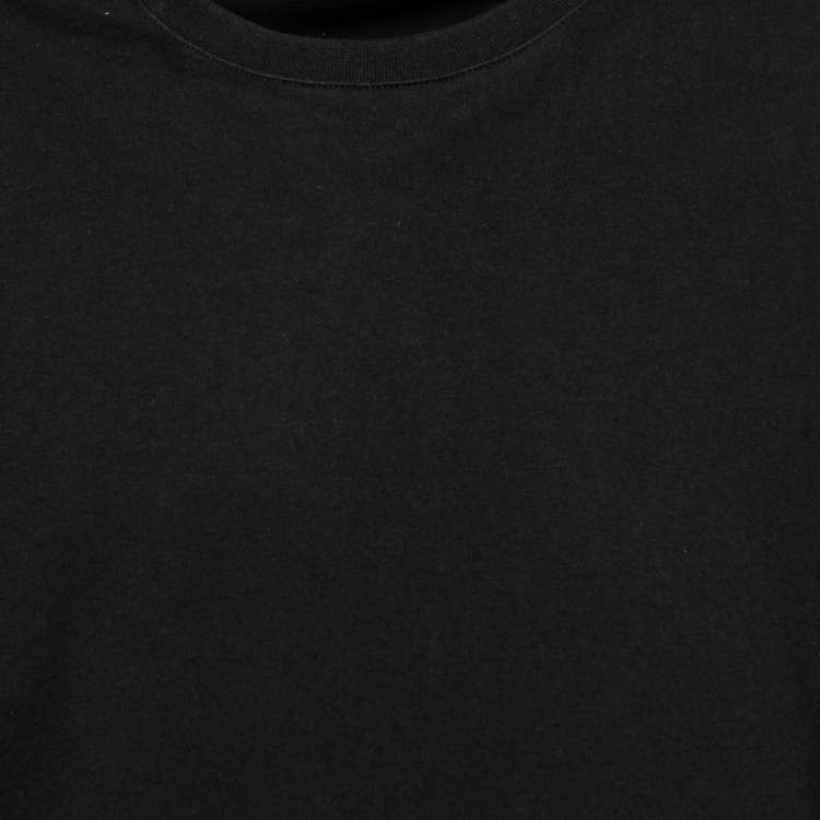 مملوكة مسبقًا Givenchy Black Cotton Logo Band Sleeve Crew Neck T-Shirt XXL