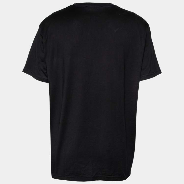 مملوكة مسبقًا Givenchy Black Cotton Logo Printed Short Sleeve T-Shirt XL