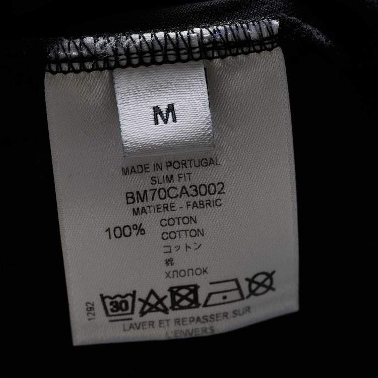 Pre Owned Givenchy Black Jersey Logo Print Motorcross Slim Fit T-Shirt M