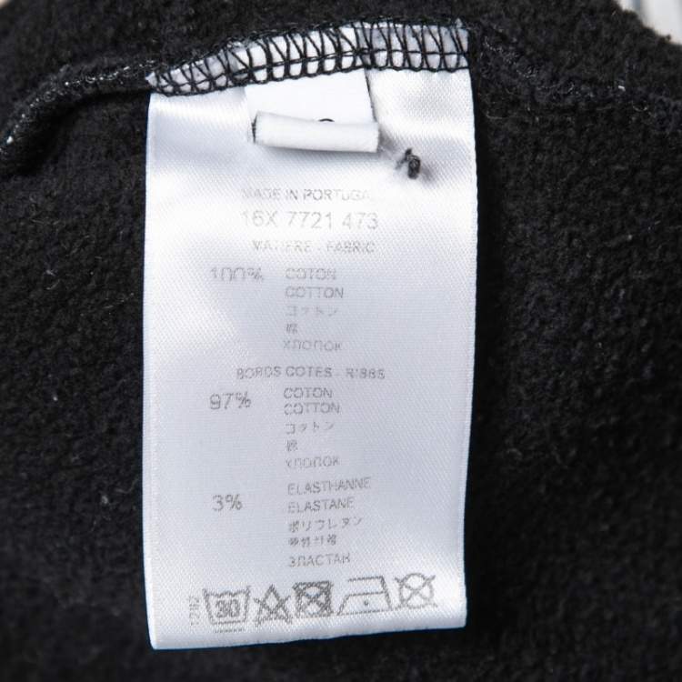 Pre Owned Givenchy Black Printed Cotton Crewneck Long Sleeve Sweatshirt XS