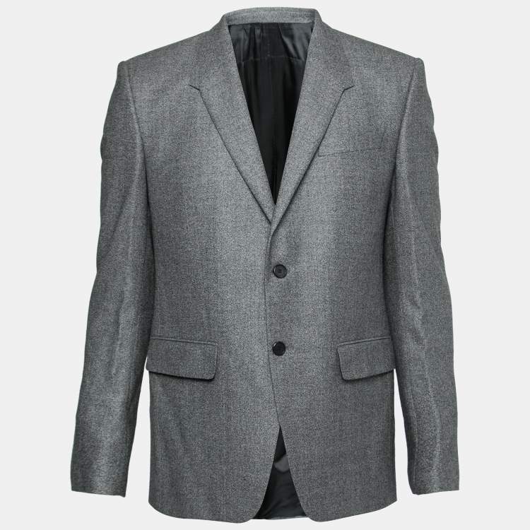 Pre Owned Givenchy Grey Wool Long Sleeve Blazer XL