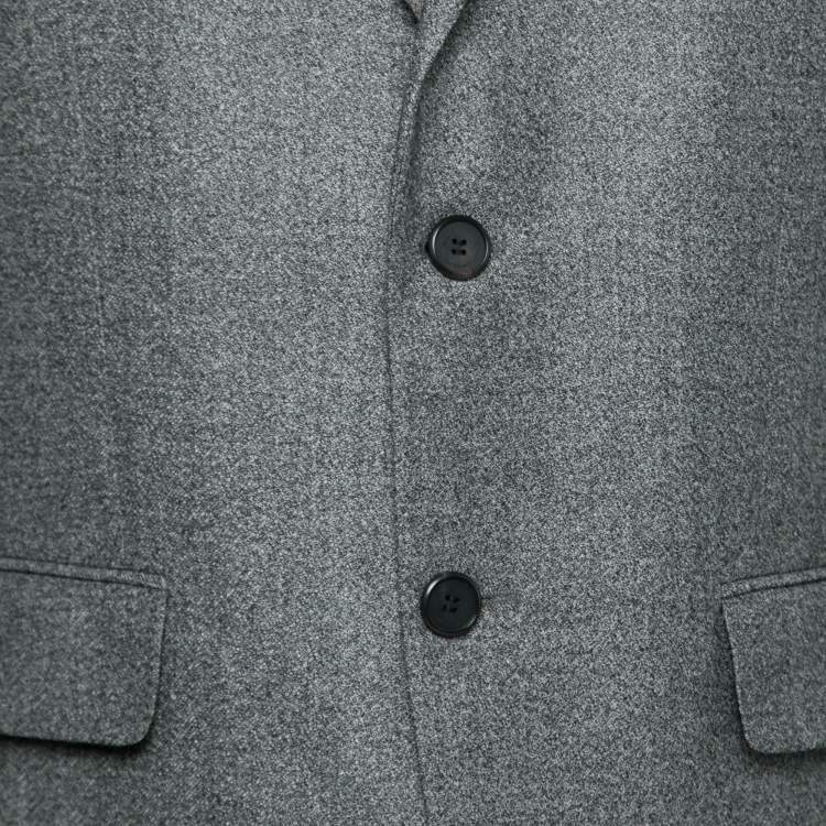Pre Owned Givenchy Grey Wool Long Sleeve Blazer XL