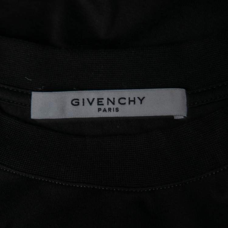 Pre Owned Givenchy Black Cotton Lion Printed Crew Neck T-Shirt XS