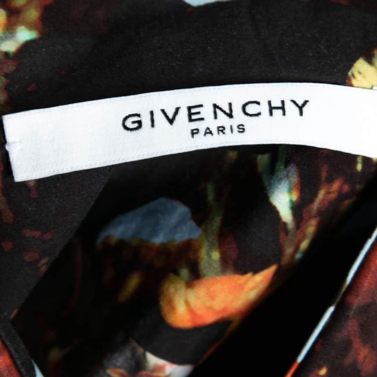 Pre Owned Givenchy Light Blue Cockfight Print Cotton Short Sleeve Shirt XXL
