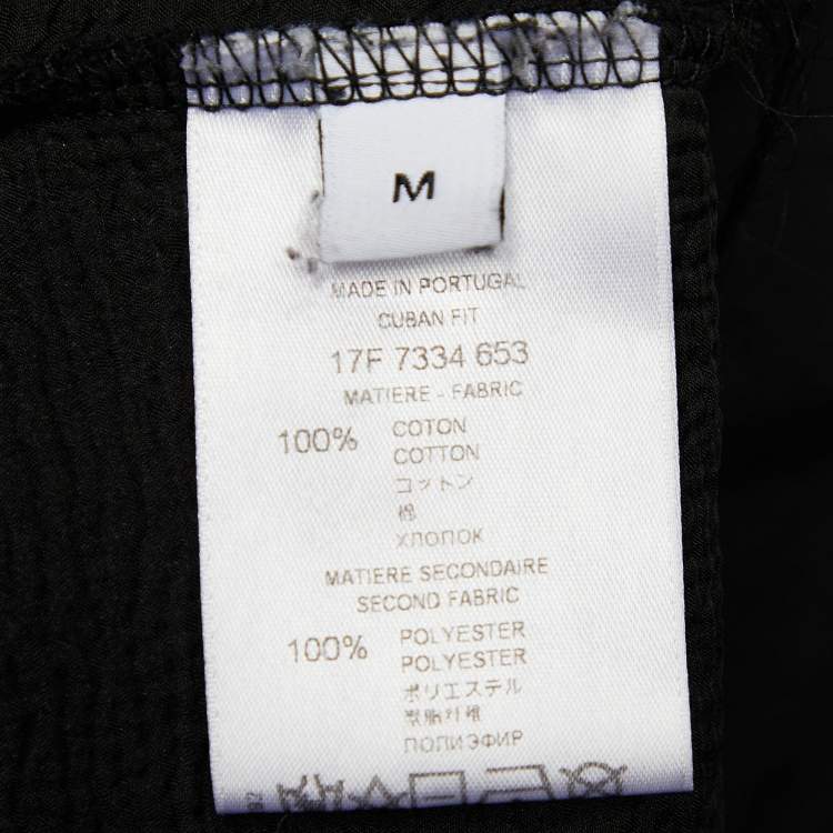 Pre Owned Givenchy Black Logo Print Cotton Distressed Crew Neck Sweatshirt M