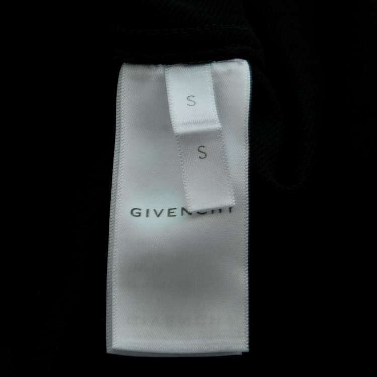 Pre Owned Givenchy Black Cotton Pique Zip Detail Short Sleeve Polo T-Shirt S