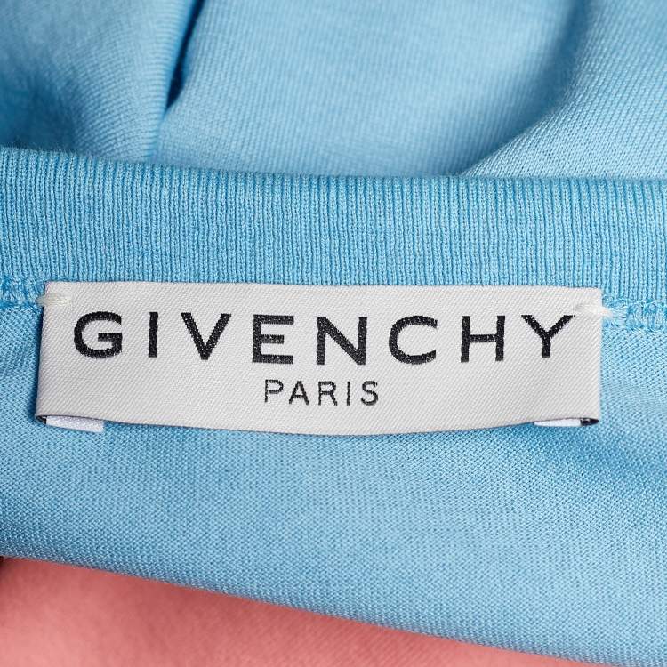 Pre Owned Givenchy Tricolor Tie-Dye Cotton Crew Neck T-Shirt S