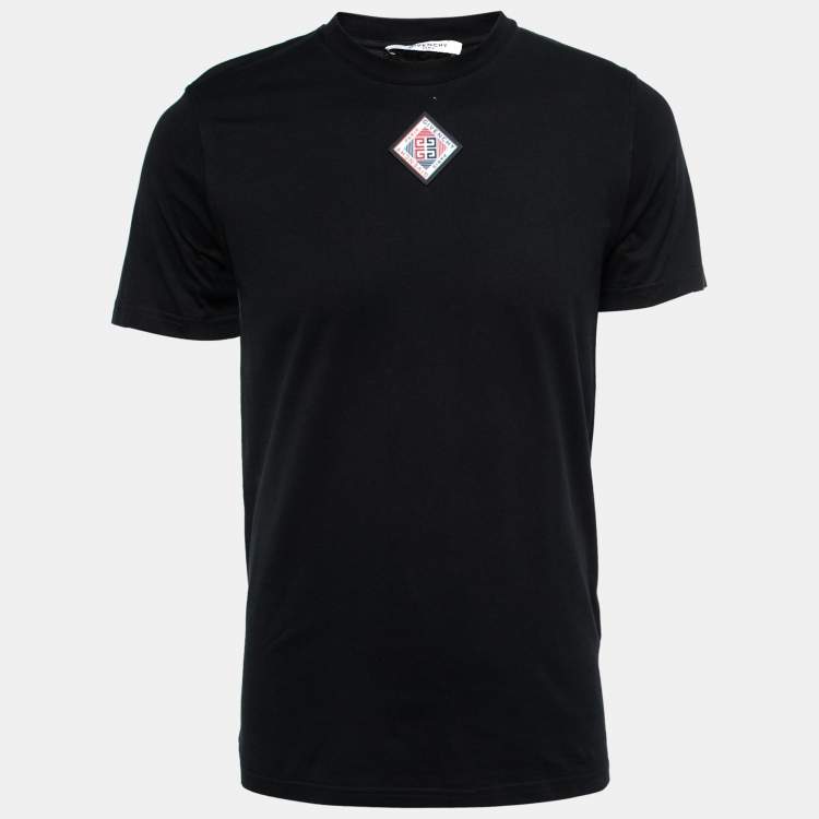 Tシャツ・カットソー Givenchy Black Cotton T-Shirt With Logo Patch T-shirt in cotton with GIVENCHY patch in - black | Givenchy ES