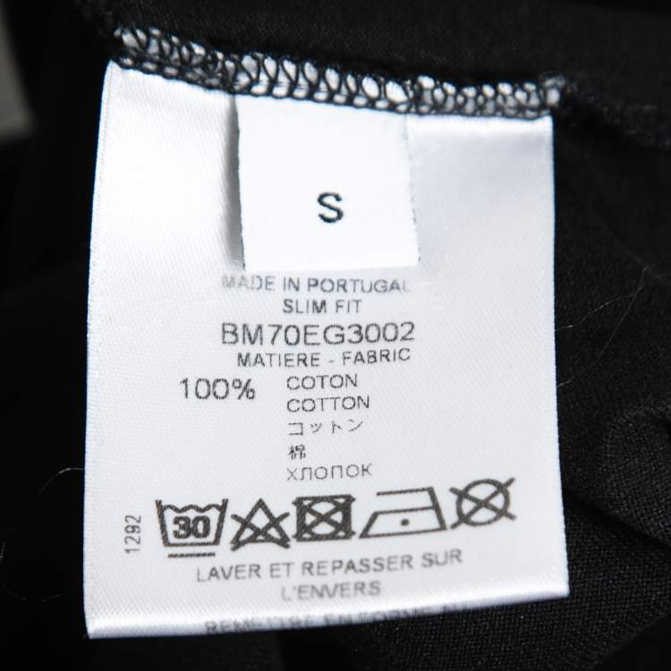 Pre Owned Givenchy Black Cotton Gemini Faces Print T-Shirt S