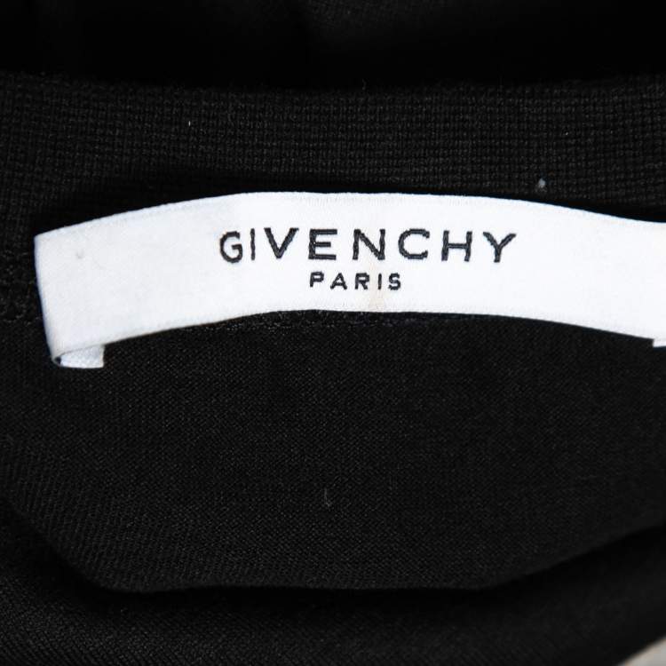 Pre Owned Givenchy Black Cotton Gemini Faces Print T-Shirt S