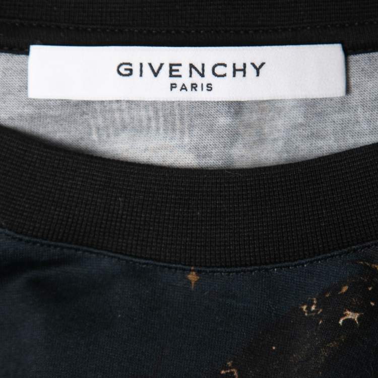 Pre Owned Givenchy Multicolor Printed Cotton Crewneck T-Shirt S