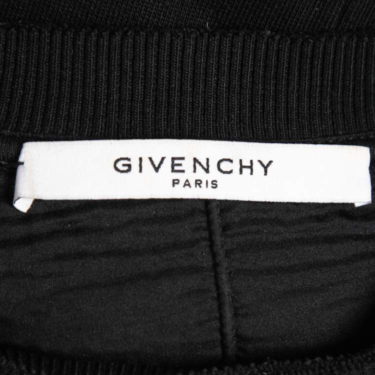 Pre Owned Givenchy Black Destroyed Effect Cotton Sweatshirt XS