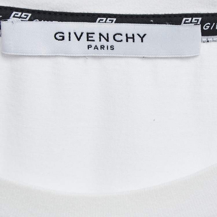 Pre Owned Givenchy White Cotton Faded Logo T-Shirt XL