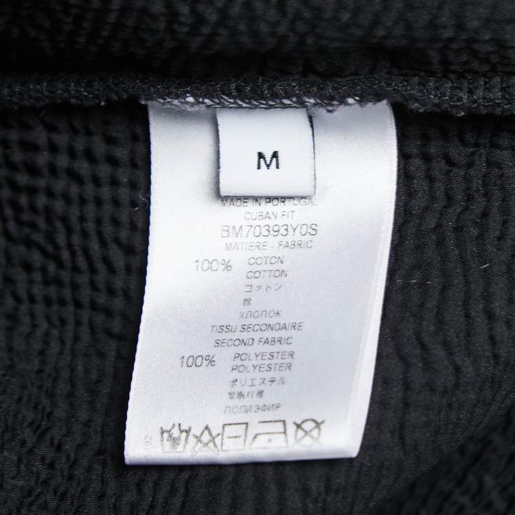Pre Owned Givenchy Black Distressed Cotton Logo Print Sweatshirt M