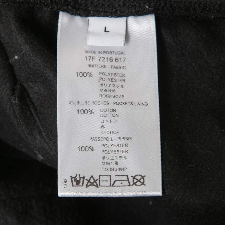 Pre Owned Givenchy Black Jersey Logo Tape Track Pants L