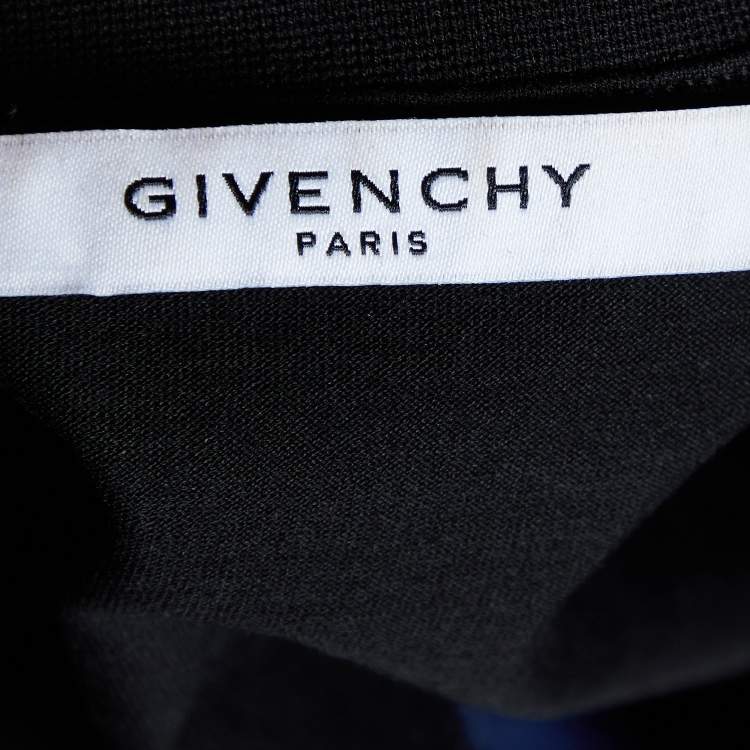 Pre Owned Givenchy Color Block Logo Panel Detail Cotton Knit T-Shirt S