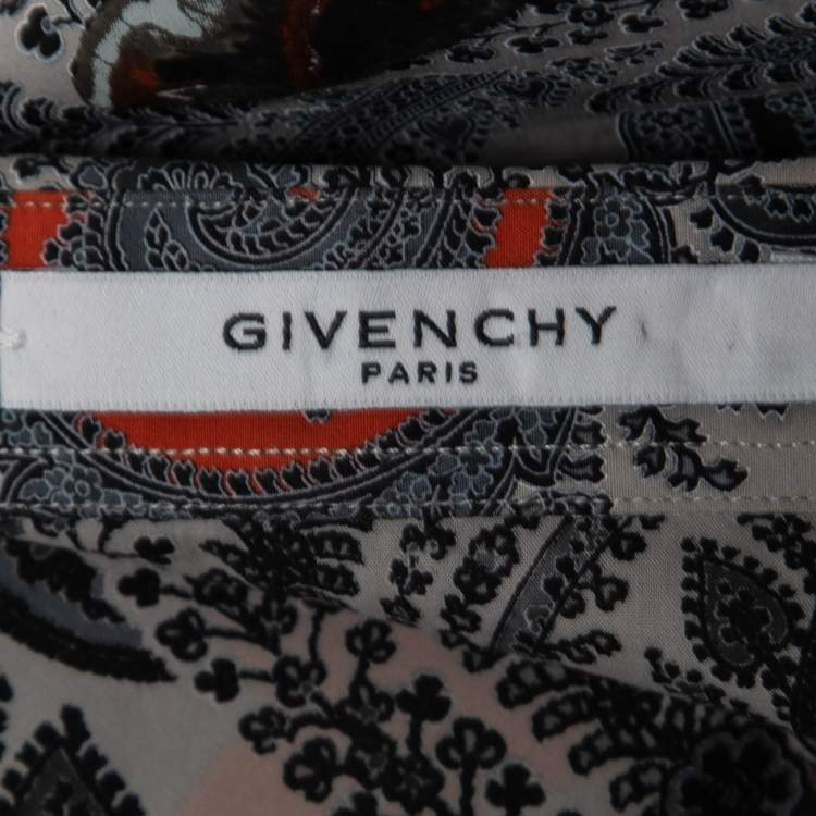 Pre Owned Givenchy Multicolor Paisley Printed Cotton Star Applique Shirt S