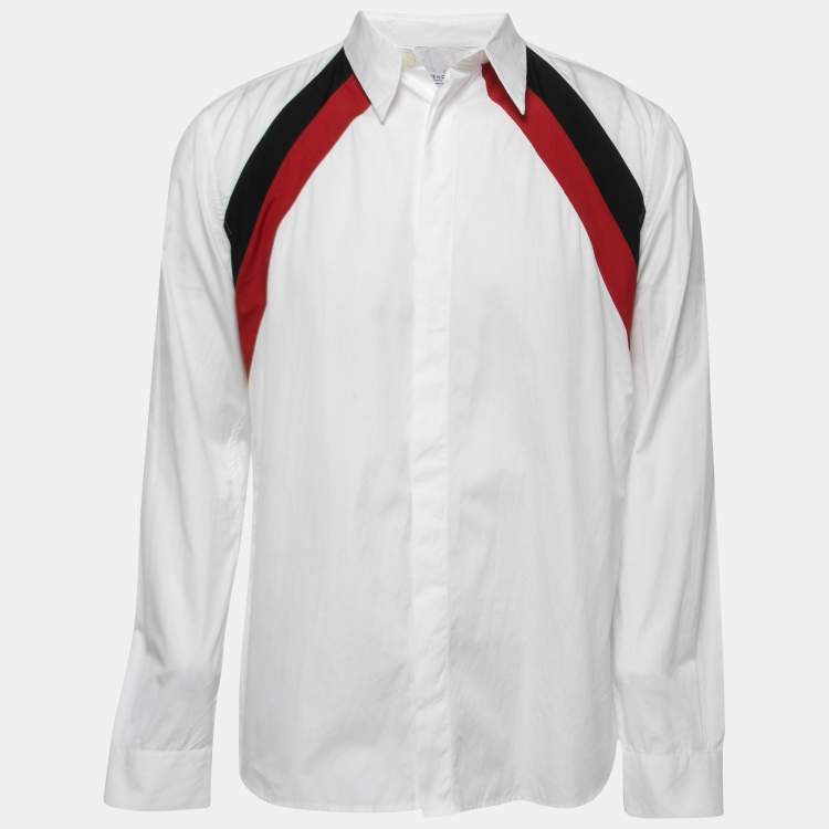 Givenchy White Contrast Stripe Detail Cotton Full Sleeve Shirt L Givenchy |  The Luxury Closet