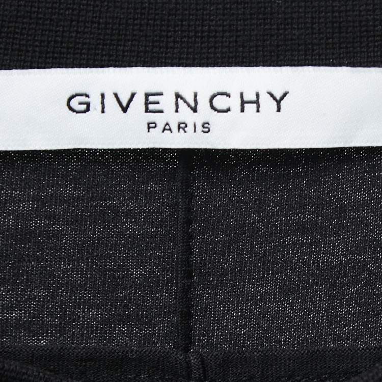 Pre Owned Givenchy Black Printed Cotton Crew Neck T-Shirt XS