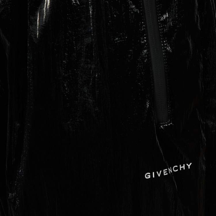 Pre Owned Givenchy Black Faux Leather Joggers M
