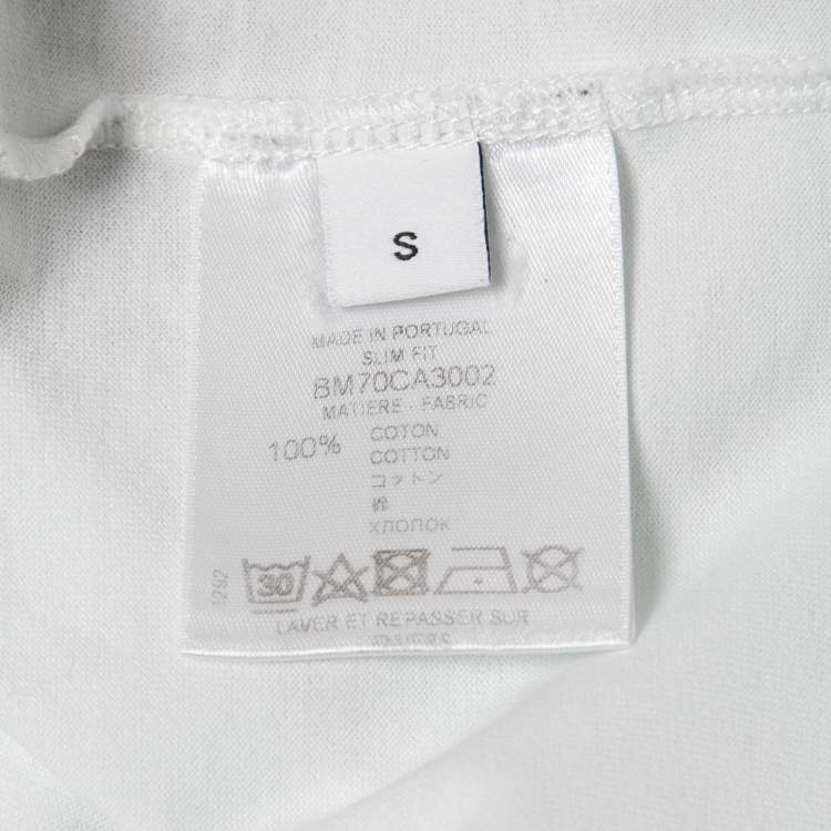 Pre Owned Givenchy White Printed Cotton Half Sleeve Crew Neck T-Shirt S