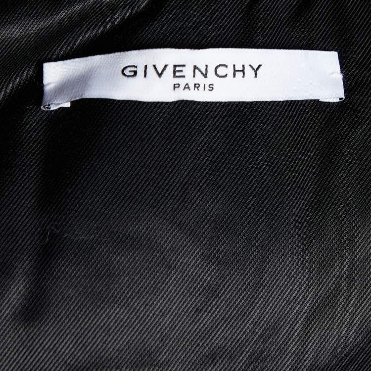 Pre Owned Givenchy Black Synthetic Fox Fur Collar Detail Jacket M