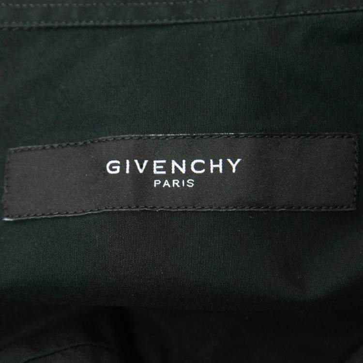 Pre Owned Givenchy Black Cotton Button Front Half Sleeve Shirt XL