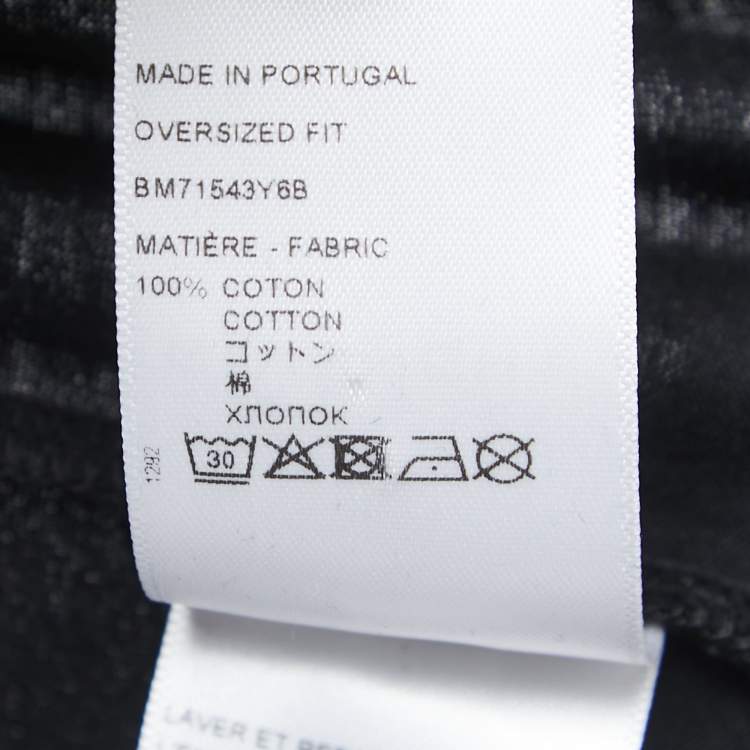 Pre Owned Givenchy Black Logo Embroidered Cotton Crew Neck Half Sleeve Oversized T-Shirt XL