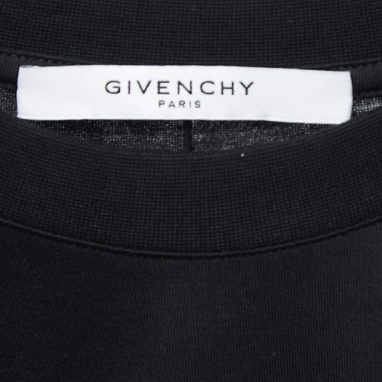 Pre Owned Givenchy Black Cotton Shark Printed T-Shirt S