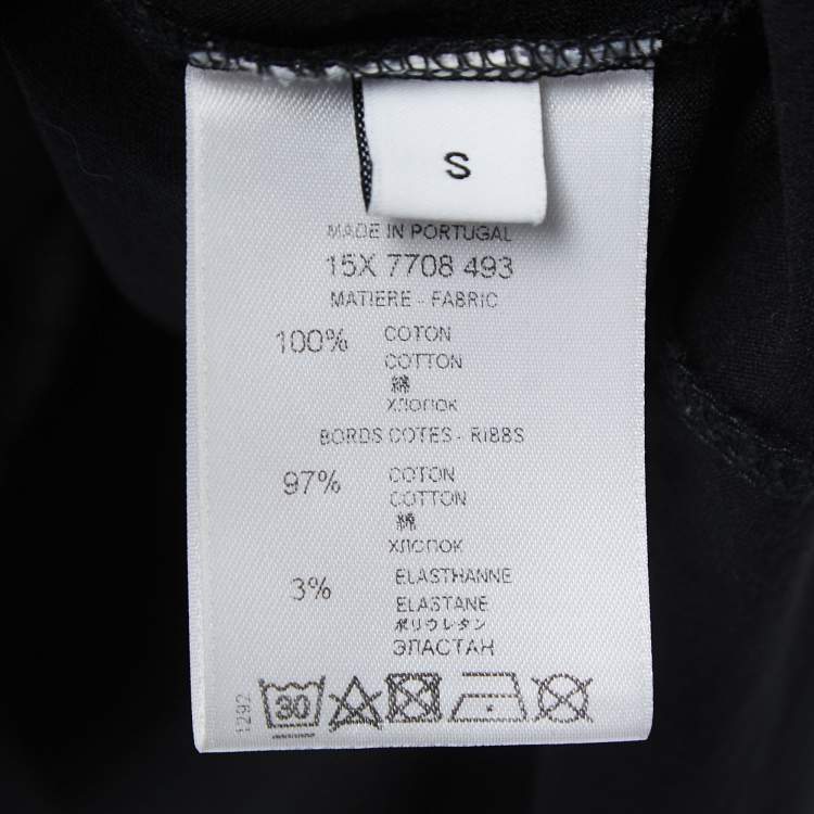 Pre Owned Givenchy Black Cotton Baby's Breath Madonna Printed T-Shirt S