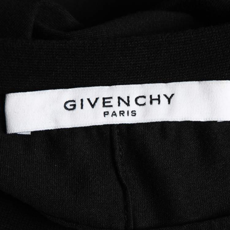 Pre Owned Givenchy Black Printed Cotton Knit T-Shirt S