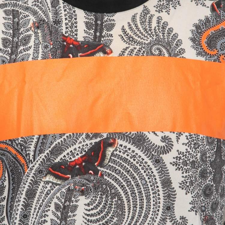 Pre Owned Givenchy Multicolor Paisley Print Cotton Crew Neck Half Sleeve T-Shirt L