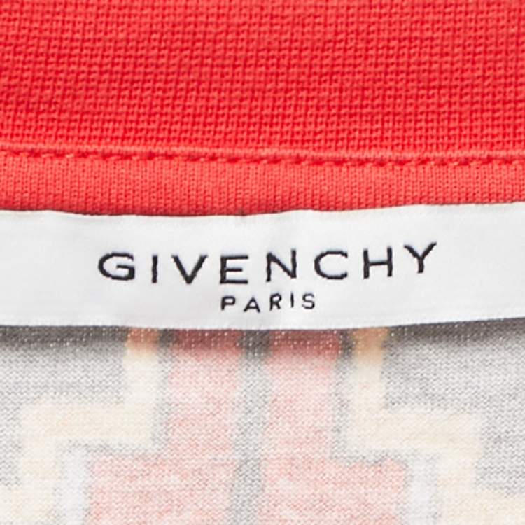 Pre Owned Givenchy Multicolor Print Cotton Crew Neck Half Sleeve T-Shirt S