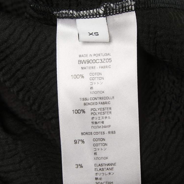 Pre Owned Givenchy Black Distressed Logo Print Cotton Hoodie XS