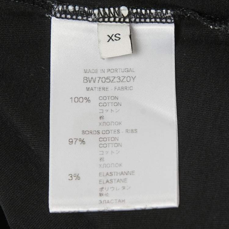 Pre Owned Givenchy Black Broken Logo Print Crew Neck Short Sleeve T-Shirt XS