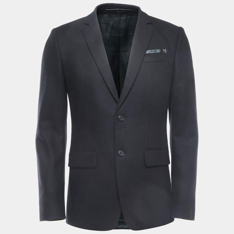 Pre Owned Givenchy Black Wool Single Breasted Blazer M