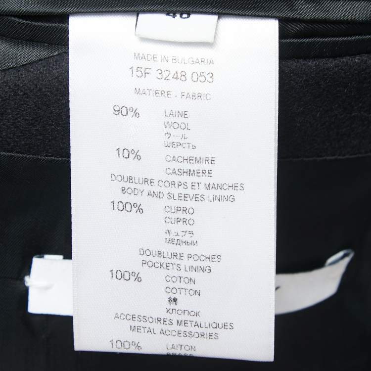 Pre Owned Givenchy Black Wool Single Breasted Blazer M
