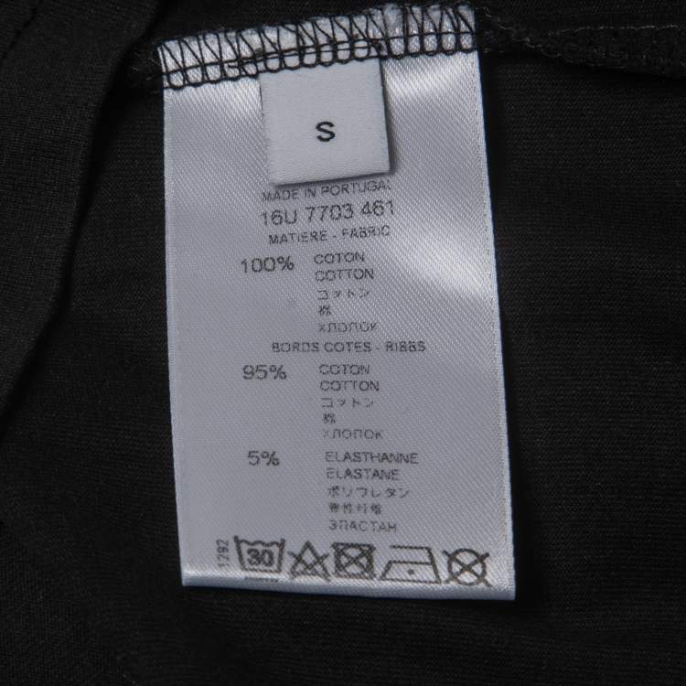 Pre Owned Givenchy Black Geometric Print Cotton Crew Neck Half Sleeve T-Shirt S