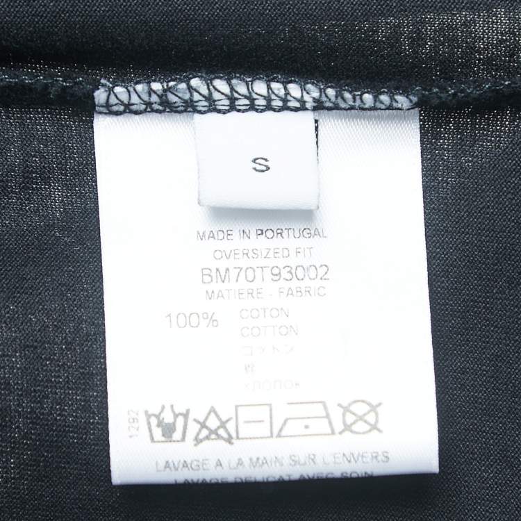 Pre Owned Givenchy Black Logo Print Cotton Oversized T-Shirt S