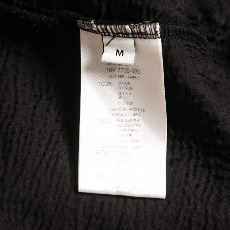 Pre Owned Givenchy Black Logo Print Distressed & Ripped Cotton Crew Neck Sweatshirt M
