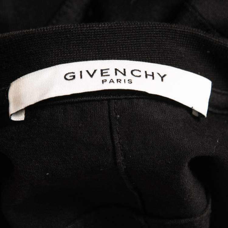 Pre Owned Givenchy Black Logo Print Cotton Crew Neck Half Sleeve T-Shirt S