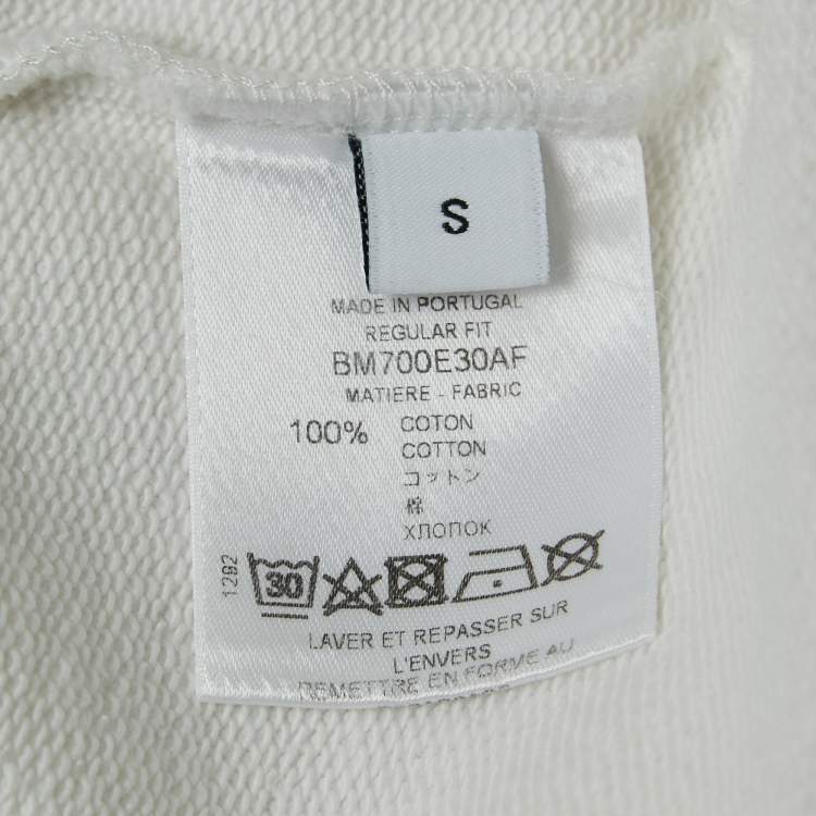 Pre Owned Givenchy White Dragon Head Logo Print Cotton Sweatshirt S