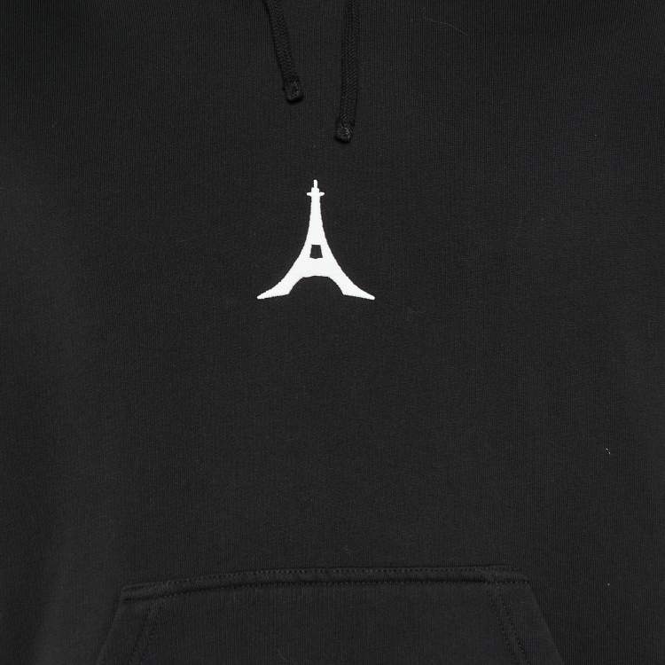 Pre Owned Givenchy Black Logo Patch Cotton Knit Hoodie S