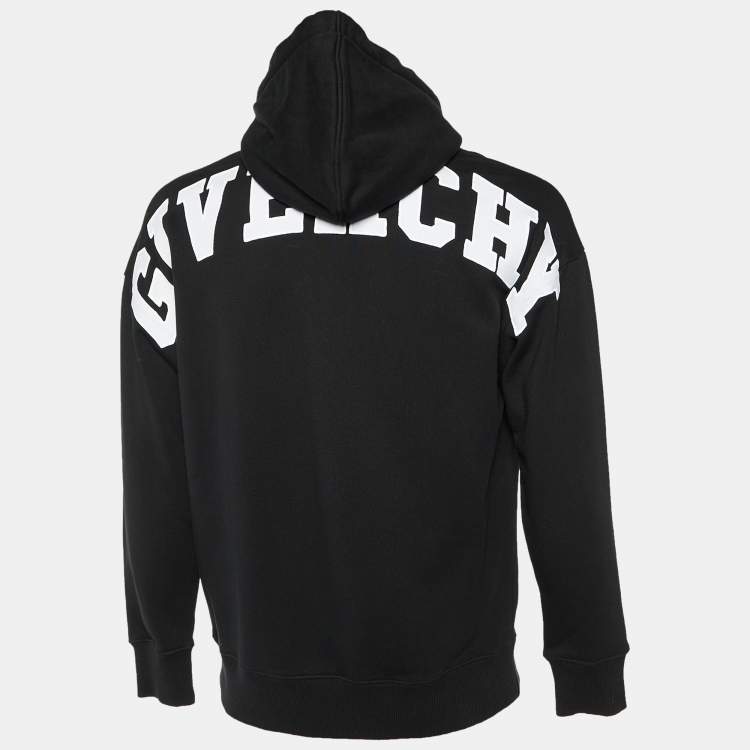 Givenchy Black Logo Patch Cotton Knit Hoodie S Givenchy TLC