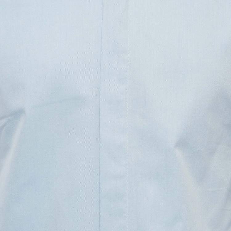 Pre Owned Givenchy Light Blue Cotton Long Sleeve Shirt M